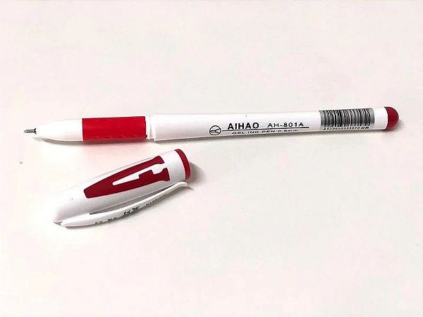 CANETA GEL AIHAO PARA MARCAÇÃO DE MICROPIGMENTAÇÃO- VERMELHA