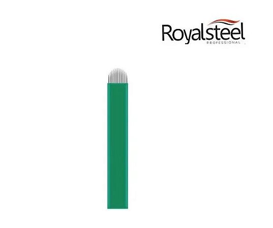 Lamina NANO ROYAL STEEL 12 Pontas Micro Flex U 0.16mm Royal Steel c/anvisa VERDE