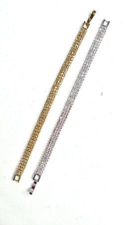 BRACELETE DE BRILHANTES DOURADO