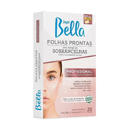 FOLHAS PRONTAS PARA SOBRANCELHAS DEPIL BELLA  20 FLS