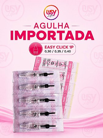 AGULHA EASY CLICK IMPORTADA 1RL (30mm/35mm/40mm)