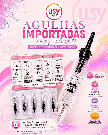 AGULHA EASY CLICK IMPORTADA 1RL (30mm/35mm/40mm)