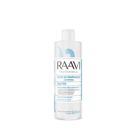 OLEO DE MASSAGEM NEUTRO 500ML RAAVI