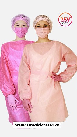 AVENTAL MANGA LONGA TRADICIONAL 20G UNID