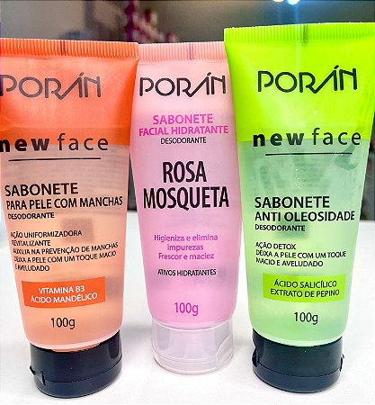 SABONETE FACIAL E CORPORAL PORAN 100ML