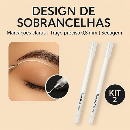 CANETA EM GEL TOUCH PARA SOBRANCELHAS 2 UNID