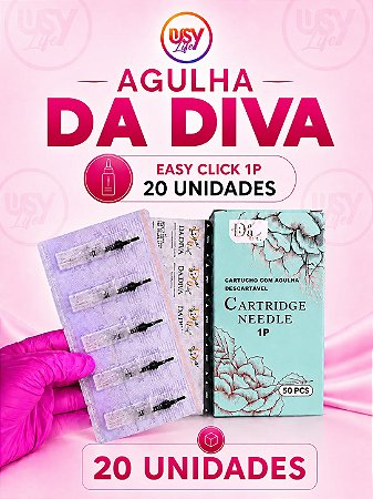 KIT 20 AGULHAS EASY CLICK DA DIVA 1P 0.30 - Com Anvisa