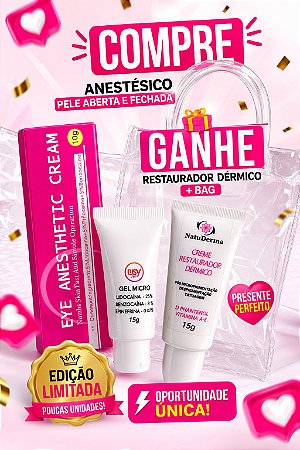 Kit Micropigmentação Pele Aberta 15g + Pele Fechada 10g + Restaurador 15g + Bag Exclusiva