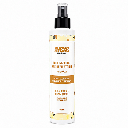 LOÇÃO HIGIENIZANTE Pré Depilação Melaleuca e Capim limão 300 ML - AVEXE