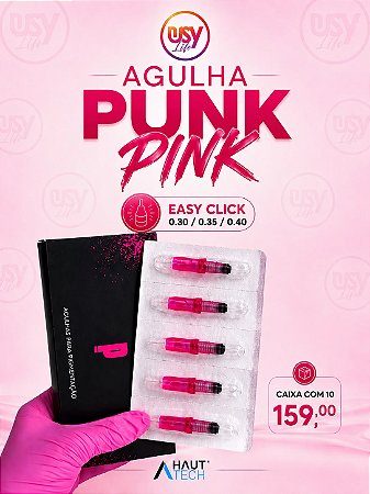10 AGULHAS PUNK PINK LIGHT EASY CLICK 1P (0.30/0.35/0.40)