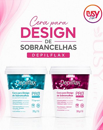 CERA PARA DESIGN DE SOBRANCELHAS DEPILFLAX 200G