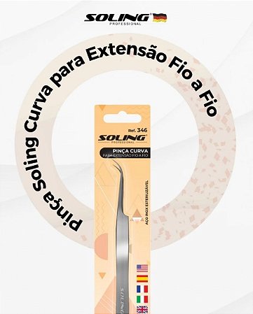 PINCA PARA CÍLIOS CURVA P/ FIO A FIO SOLING 346