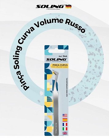 PINCA PARA CILIOS CURVA VOLUME RUSSO SOLING 344