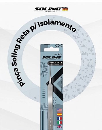 PINCA PARA CILIOS RETA P/ ISOLAMENTO SOLING 343