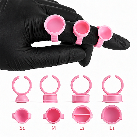 Anel Batoque Rosa com 50 Unid.