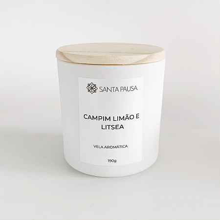 Vela Capim Limão e Litsea
