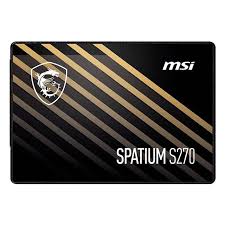 SSD MSI SPATIUM 480GB S270 SATA 3 2,5 7MM LEITURA 500MB/S GRAVACAO 450MB/S