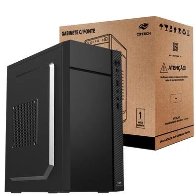 GABINETE MICRO-ATX MT-34BK SEM FONTE C3TECH