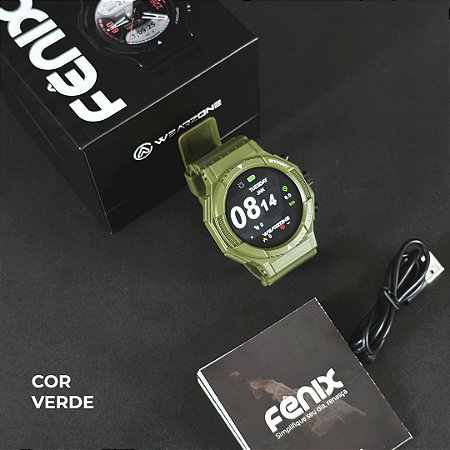 SMART WATCH FENIX WEARZONE  1ATM  GPS PROVA DAGUA 100 MODOS ESPORTE Cor :VERDE