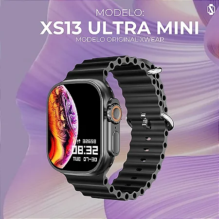 SMART WATCH XS13 Ultra Mini 44mm Smart watch Mini, 2 Geracao, Custo-Beneficio Cor:PRETO