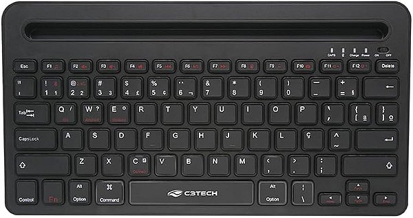 TECLADO SEM FIO BLUETOOTH MULTI DEVICE K-BT100BK C3TECH PRETO