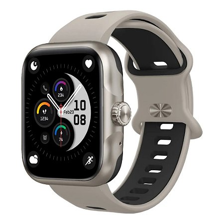 SMART WATCH ACTION WEARZONE | Smartwatch Esportivo | A PROVA D'ÁGUA, GPS integrado e 7 Dias de Bateria • PRATA