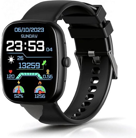 SMART WATCH EASY A PROVA DAGUA 1 ATM BAT.  100 MODOS DE ESPORTES Cor:preto 5140
