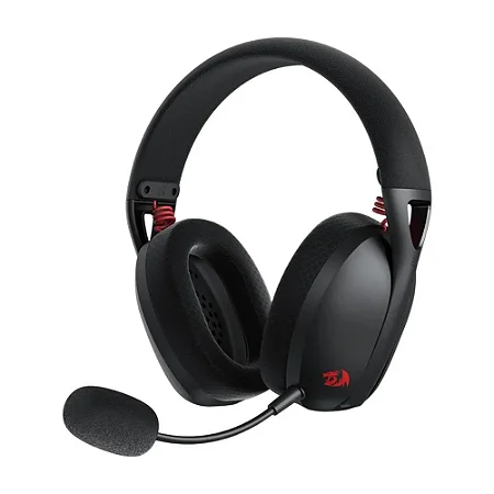 Fone de Ouvido WIRELESS, Bluet ou fio Headset Gamer Redragon Ire Pro, USB-C e Microfone Omnidirecional, Preto - H848