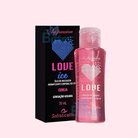 OLEO PARA MASSAGEM LOVE ICE - CEREJA