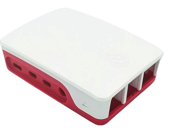 CAPA RASPDERRY PI 4-BRANCO/ VERMELHO