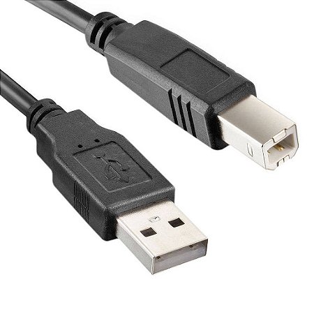 Cabo USB p/ Impressora 2.0 AM/BM preto medida 1,5m