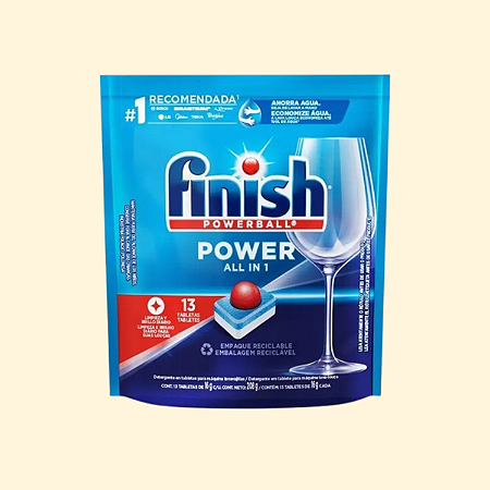 Detergente em Tabletes para Lava-louças Finish - Powerball Super Poderoso 208g