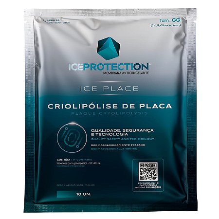 Mantas para criolipólise de placa Iceprotection ICE PLACE 330g (10 unid. por sachê)
