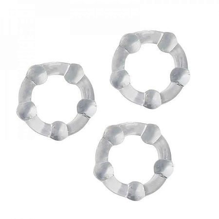 Kit Anel Peniano Silicone com 3 Un 3,7cm