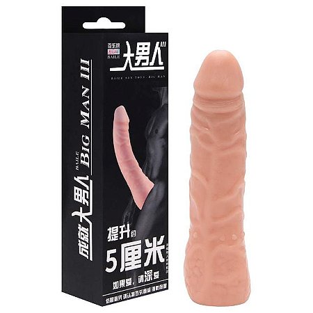 Capa Peniana Extensora Cyber com saliências na base 16cm - Importado