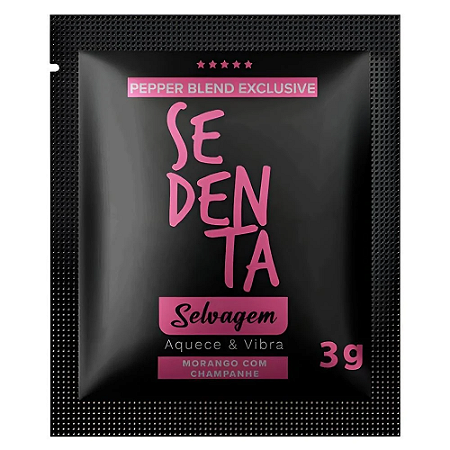 Sachê Sedenta Selvagem Gel Beijável com glitter 3g - Pepper Blend
