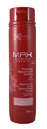 Shampoo Reconstrutor Nutritivo Voga Max Care Repair 280ml