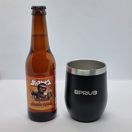 KIT 1 Cerveja Prius Jaspion 355ml e 1 copo térmico