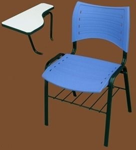 2D - Cadeira universitária iso com prancheta removível