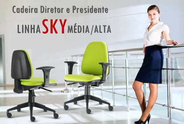 Cadeira giratória Frisokar Sky Média e alta secretária. O melhor preço do mercado