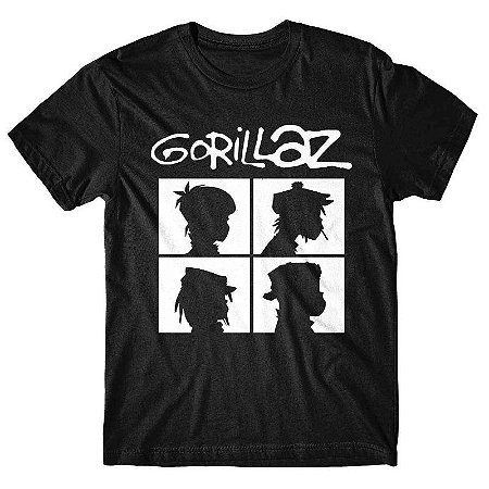 Camiseta Gorillaz - Preta