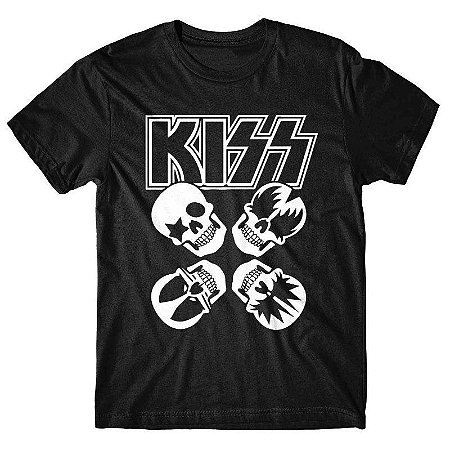 Camiseta kiss - Preta