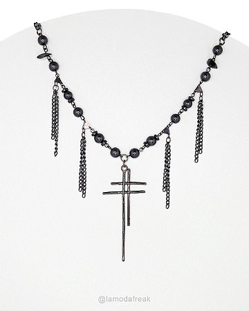 COLAR CRUX HEMATITA - AC363