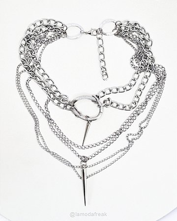 COLAR DISTORTUS SPIKES - AC366