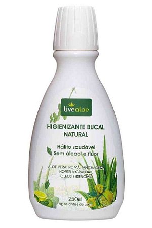 Livealoe Higienizante Bucal Natural Sem Flúor 250ml