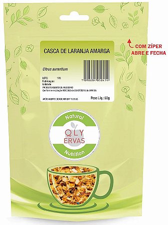 QLY Ervas Chá de Casca de Laranja Amarga Fracionado 50g