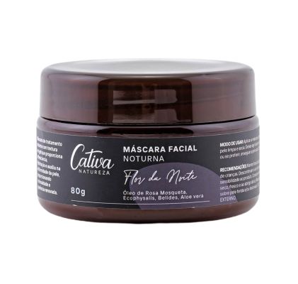 Cativa Natureza Flor da Noite Máscara Facial Noturna 80g