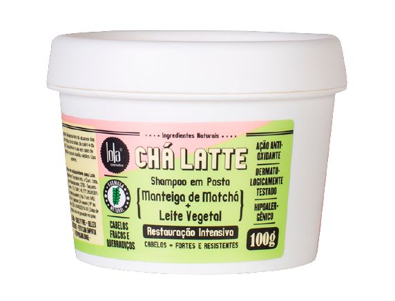 Lola Chá Latte Shampoo em Pasta com Matchá e Leite Vegetal de Coco 100g