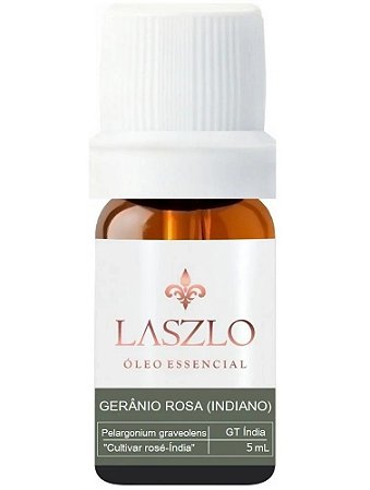 Laszlo Óleo Essencial de Gerânio Rosa (Indiano) GT Índia 5ml