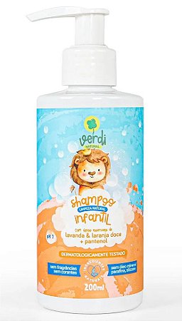 Verdi Natural Shampoo Infantil com Lavanda, Laranja Doce e Pantenol 200ml